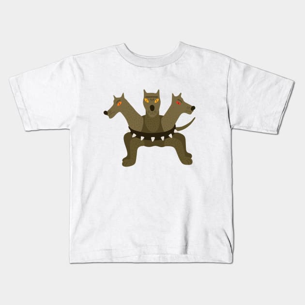 Toon Cerberus Kids T-Shirt by AV Designs